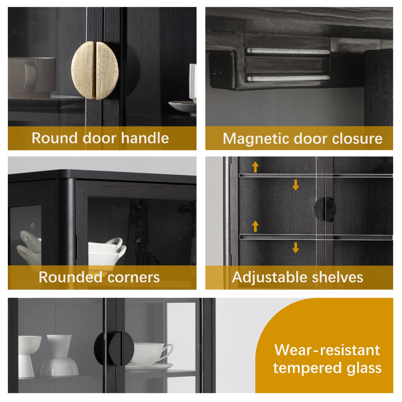 Modern Wall Mounted Glass Display Cabinet