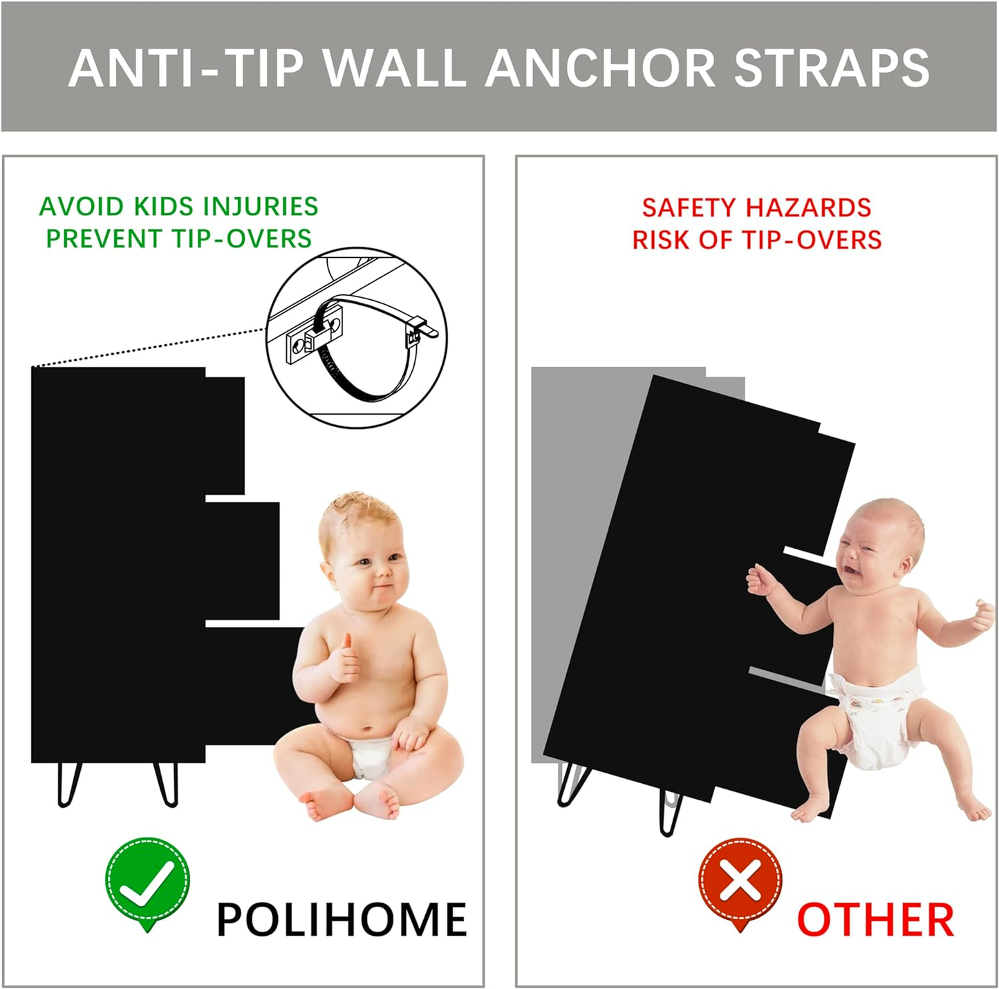 Modern End Table / Nightstand for Bedroom (Set of 2)